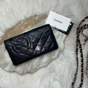 Chanel Caviar Gannon Leather Clutch